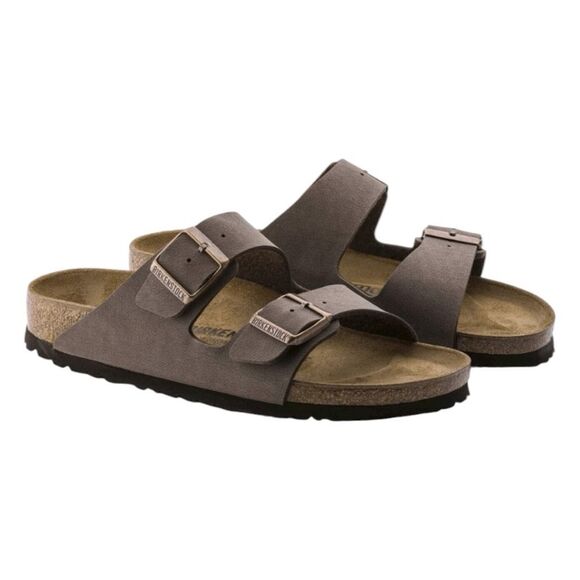 Birkenstock Arizona Birkibuc Sandals Mocha Leather 42 W11 / M9 Narrow - Picture 1 of 12